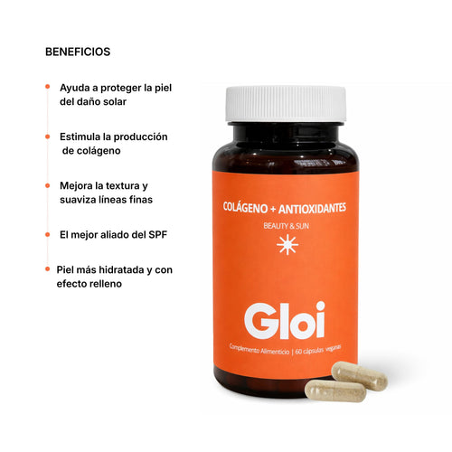 Gloi Cápsulas de protección solar oral con colágeno