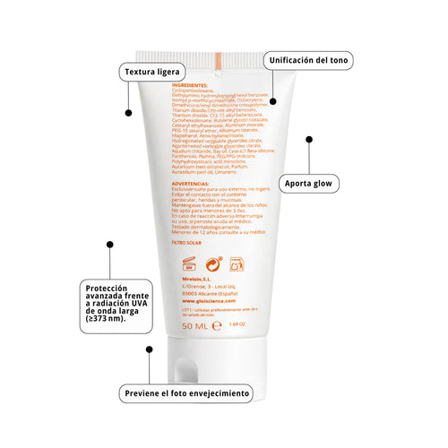 Gloi Protector solar facial SPF 50